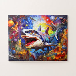Dinosaurusmozaïek Abstract Legpuzzel