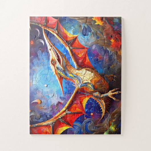 Dinosaurusmozaïek Abstract Legpuzzel (Verticaal)