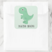 Dinosaurusnaam Terug naar school Dit boek is van Vierkante Sticker (Tas)