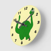 Dinosaurusontwerp Ronde Klok (Hoek)