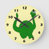 Dinosaurusontwerp Ronde Klok (Voorkant)