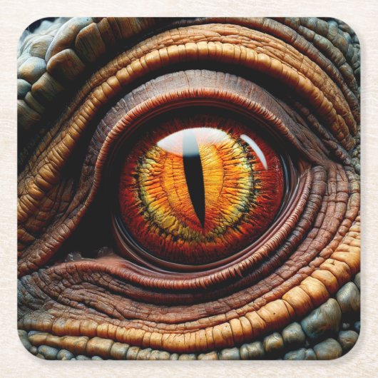 Dinosaurusoog Kartonnen Onderzetters (Voorkant)