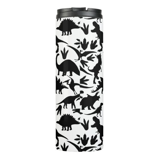 Dinosauruspatroon 01 b. Blue BG Thermosbeker (Achterkant)