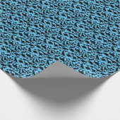 Dinosauruspatroon 01 b. LBlue BG Cadeaupapier (Hoek)