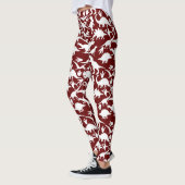 Dinosauruspatroon 01 w. DRed BG Leggings (Links)