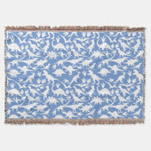 Dinosauruspatroon 01 w. LBlue BG Deken (Voorkant)