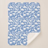 Dinosauruspatroon 01 w. LBlue BG Sherpa Deken (Voorkant)