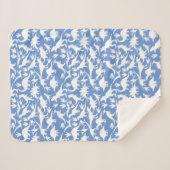 Dinosauruspatroon 01 w. LBlue BG Sherpa Deken (Voorkant (horizontaal))