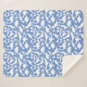 Dinosauruspatroon 01 w. LBlue BG Sherpa Deken (Voorkant (horizontaal))