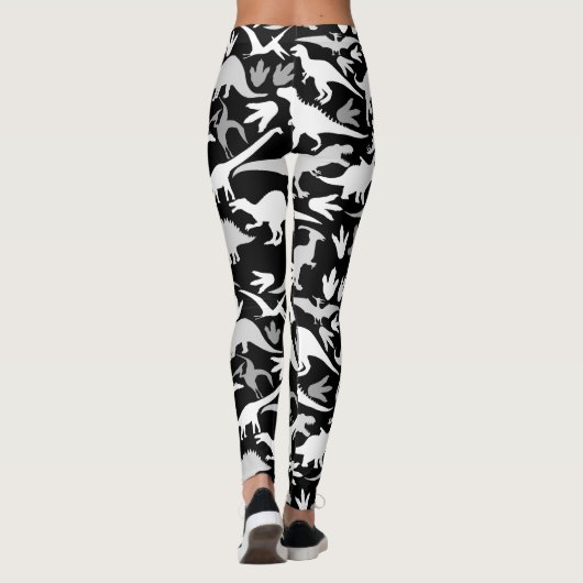 Dinosauruspatroon 01A Leggings (Achterkant)