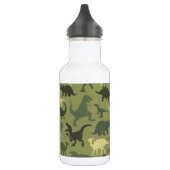Dinosauruspatroon, Dinosaurus Silhouet, Groene Din Waterfles (Links)
