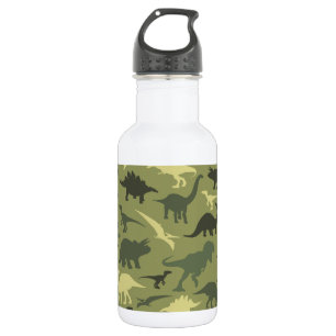 Dinosauruspatroon, Dinosaurus Silhouet, Groene Din Waterfles