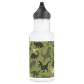 Dinosauruspatroon, Dinosaurus Silhouet, Groene Din Waterfles (Rechts)