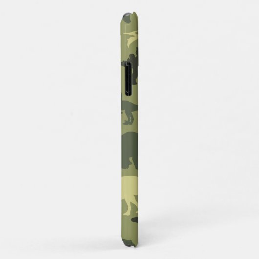 Dinosauruspatroon, dinosaurussilhouet, groene dino Case-Mate iPhone case (Achterkant/rechts)