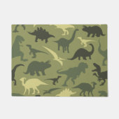 Dinosauruspatroon, dinosaurussilhouet, groene dino deurmat (Voorkant)