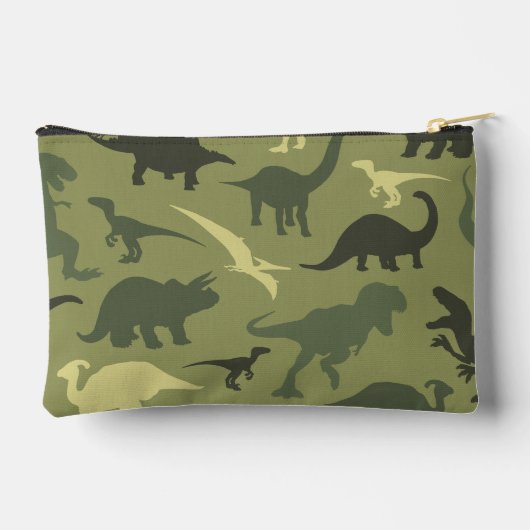 Dinosauruspatroon, dinosaurussilhouet, groene dino etui (Achterkant)