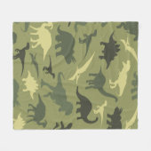 Dinosauruspatroon, dinosaurussilhouet, groene dino fleece deken (Voorkant (Horizontaal))