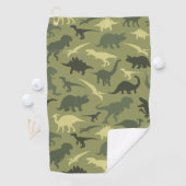 Dinosauruspatroon, dinosaurussilhouet, groene dino golfhanddoek (Insitu)