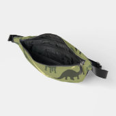 Dinosauruspatroon, dinosaurussilhouet, groene dino heuptasje (Open)