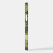 Dinosauruspatroon, dinosaurussilhouet, groene dino iPhone hoesje (Rechterkant)