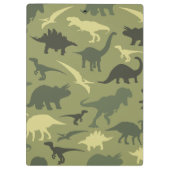 Dinosauruspatroon, dinosaurussilhouet, groene dino klembord (Achterkant)