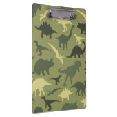 Dinosauruspatroon, dinosaurussilhouet, groene dino klembord (Rechts)