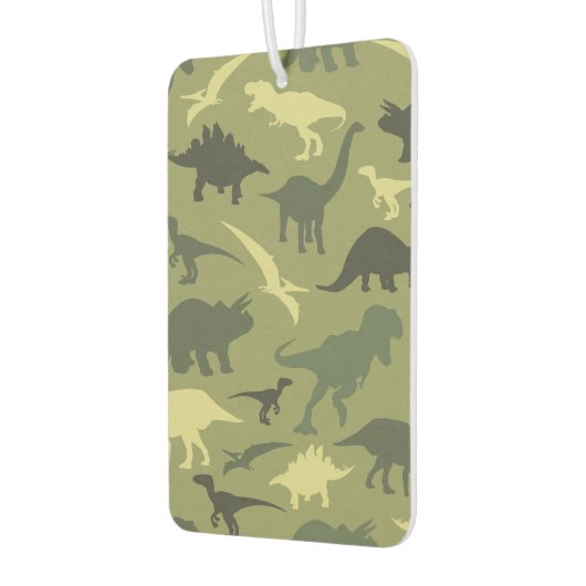 Dinosauruspatroon, dinosaurussilhouet, groene dino luchtverfrisser (Links)