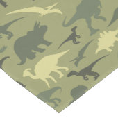 Dinosauruspatroon, dinosaurussilhouet, groene dino medium tafelloper (Hoek)