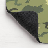 Dinosauruspatroon, dinosaurussilhouet, groene dino muismat (Hoek)