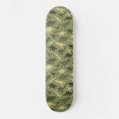 Dinosauruspatroon, dinosaurussilhouet, groene dino persoonlijk skateboard (Voorkant)