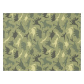 Dinosauruspatroon, dinosaurussilhouet, groene dino tafelkleed (Voorkant (Horizontaal))