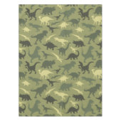 Dinosauruspatroon, dinosaurussilhouet, groene dino tafelkleed (Voorkant)