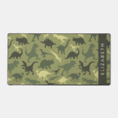 Dinosauruspatroon, Dinosaurussilhouet, Jouw naam Bureaumat (Voorkant)