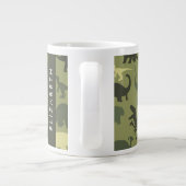 Dinosauruspatroon, Dinosaurussilhouet, Jouw naam Grote Koffiekop (Achterkant)