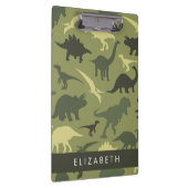 Dinosauruspatroon, Dinosaurussilhouet, Jouw naam Klembord (Rechts)