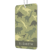 Dinosauruspatroon, Dinosaurussilhouet, Jouw naam Luchtverfrisser (Links)