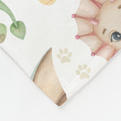 dinosauruspatroon fleece deken (Hoek)