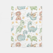 dinosauruspatroon fleece deken (Voorkant)