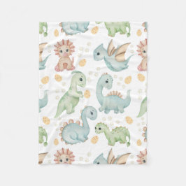 dinosauruspatroon fleece deken