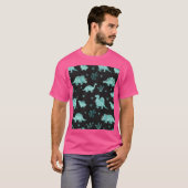 Dinosauruspatroon illustratie t-shirt (Voorkant volledig)