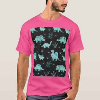 Dinosauruspatroon illustratie t-shirt