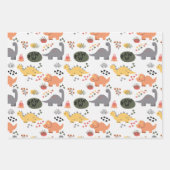 Dinosauruspatroon kinder inpakpapier vel (Voorkant 2)