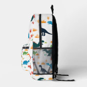 Dinosauruspatroon Kleurrijke speelse kunst Bedrukte Rugzak (Rechts)