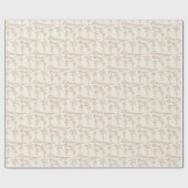 Dinosauruspatroon Moderne Jongen Dino Jungle Beige Cadeaupapier (Vlak)