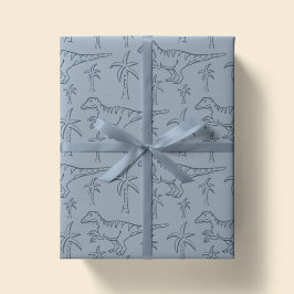 Dinosauruspatroon Moderne Jongen Dino Jungle Salie Cadeaupapier
