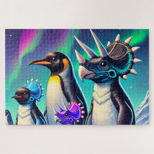 dinosauruspinguïn legpuzzel (Horizontaal)