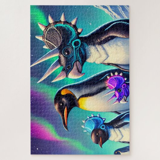 dinosauruspinguïn legpuzzel (Verticaal)