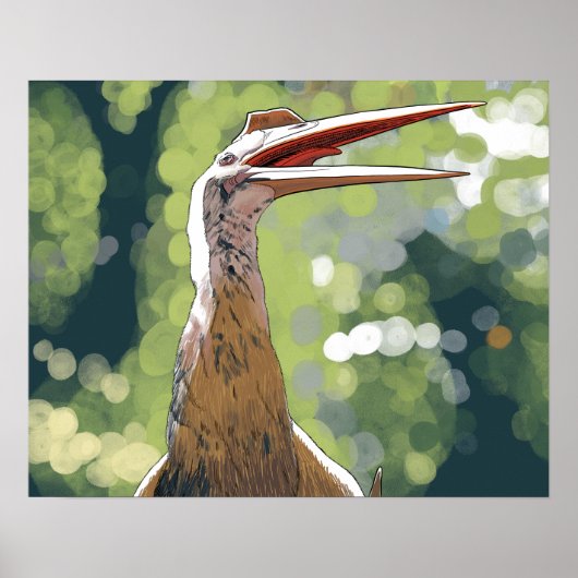 Dinosaurusposter - Quetzalcoatlus Poster (Voorkant)