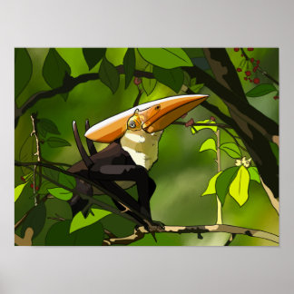 Dinosaurusposter - Thalassodromeus Toekan Poster