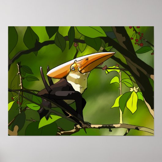 Dinosaurusposter - Thalassodromeus Toekan Poster (Voorkant)